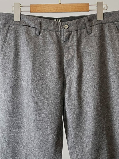 raf simons wool blend trousers in gray