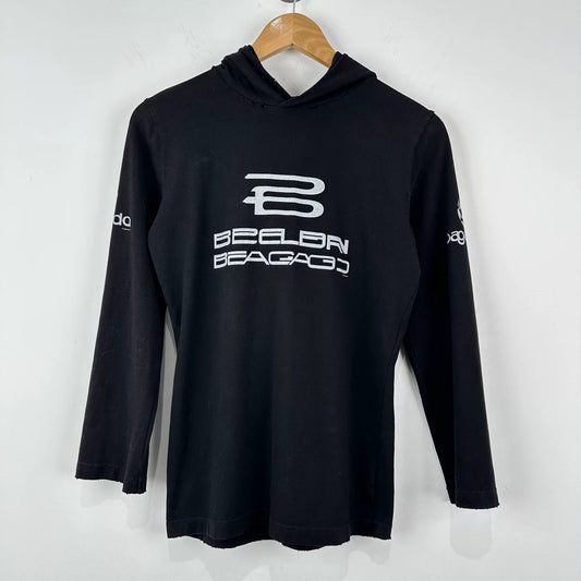 Balenciaga Logo Hoodie Black Size M