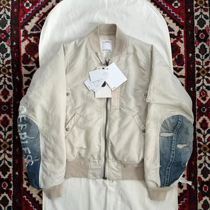 visvim thorson ma1 jacket in beige
