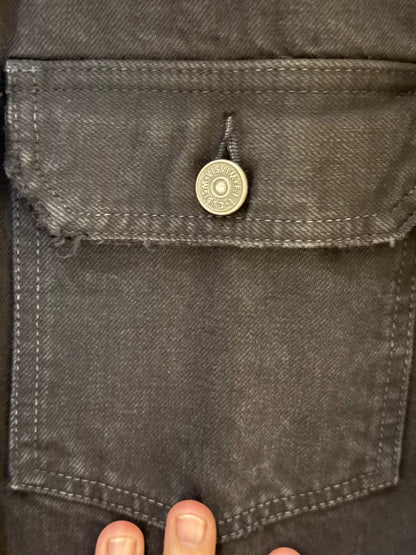 VISVIM 101 Black Damaged Denim Jacket