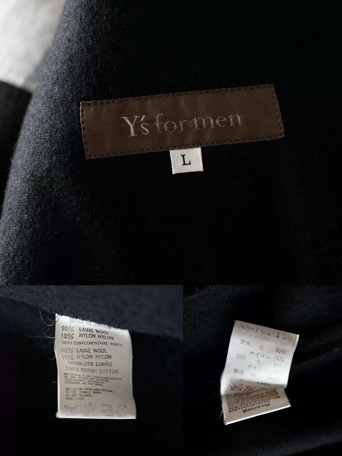 y's for men double zipper jacket