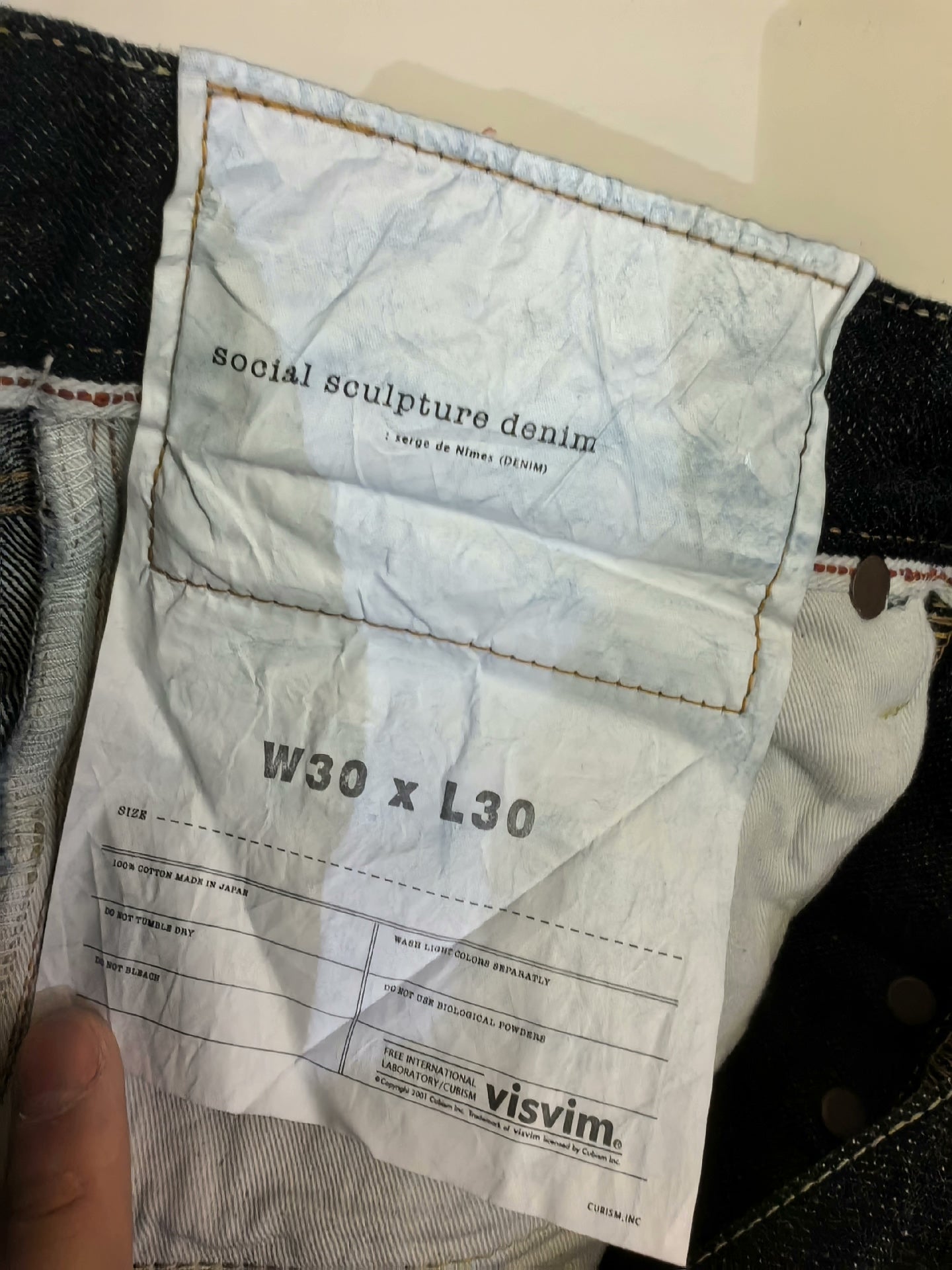 Visvim Dark Blue Raw Denim Jeans