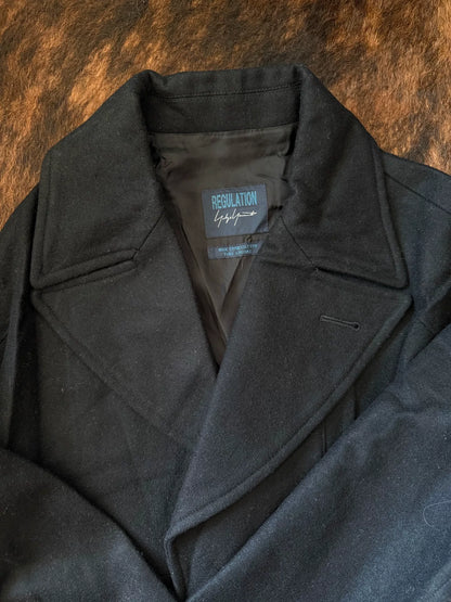 Yohji Yamamoto Wool Coat Size 2 Black Long