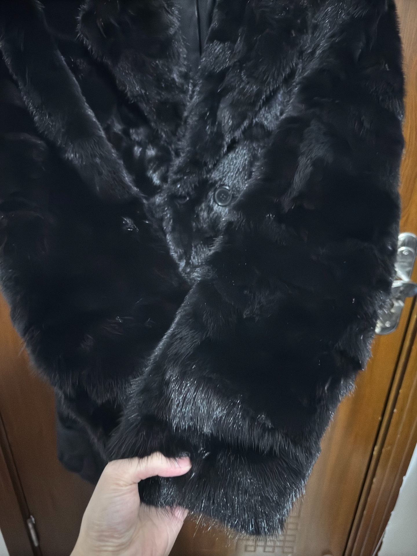 Saint Laurent 15FW Double-Breasted Mink Coat