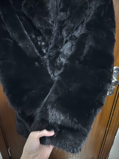 Saint Laurent 15FW Double-Breasted Mink Coat