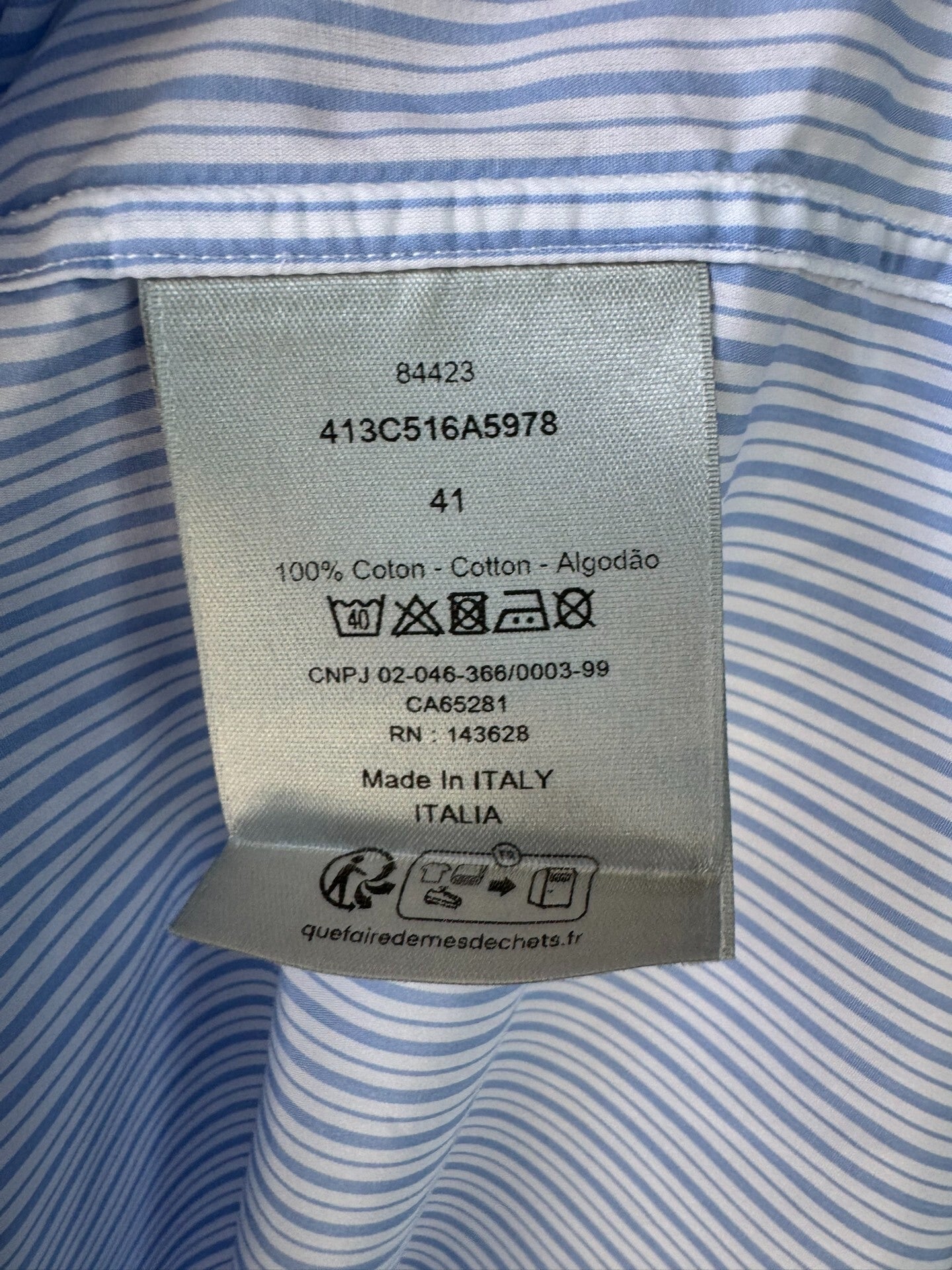 Dior Striped Loose Long Sleeve Shirt