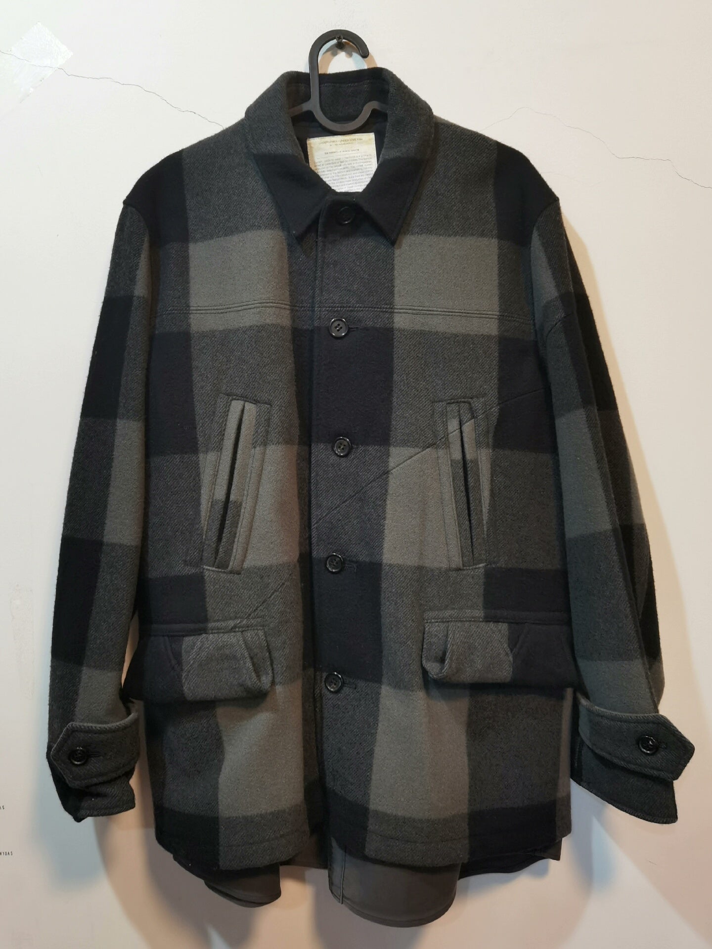 plaid wool coat from undercoverism