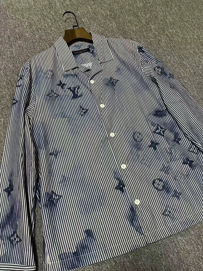 Louis Vuitton Ink Logo Striped Shirt