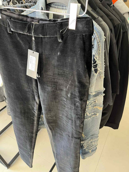 YSL Saint Laurent Black Velvet Trousers