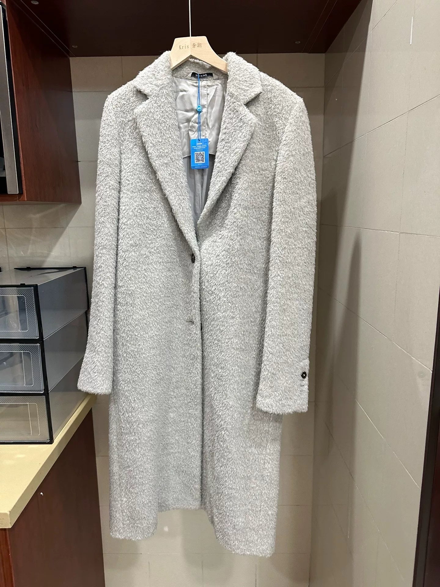 maison margiela gray oversized coat