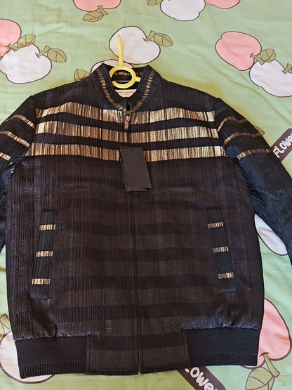 Saint Laurent Black Gold Stripe Jacket
