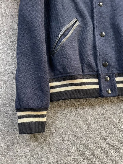 Saint Laurent 14FW Navy Varsity Jacket