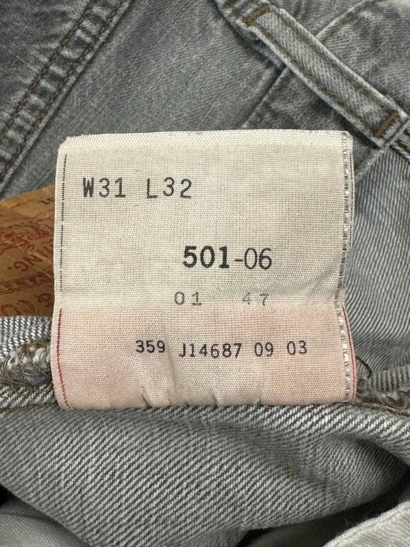 levi's 501 vintage gray jeans size 31