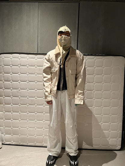 helmut lang 1998 lamb wool denim jacket