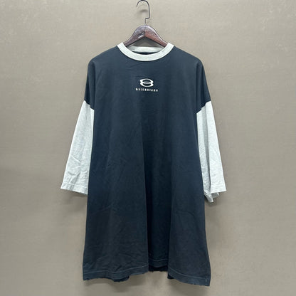 balenciaga black gray short sleeve top