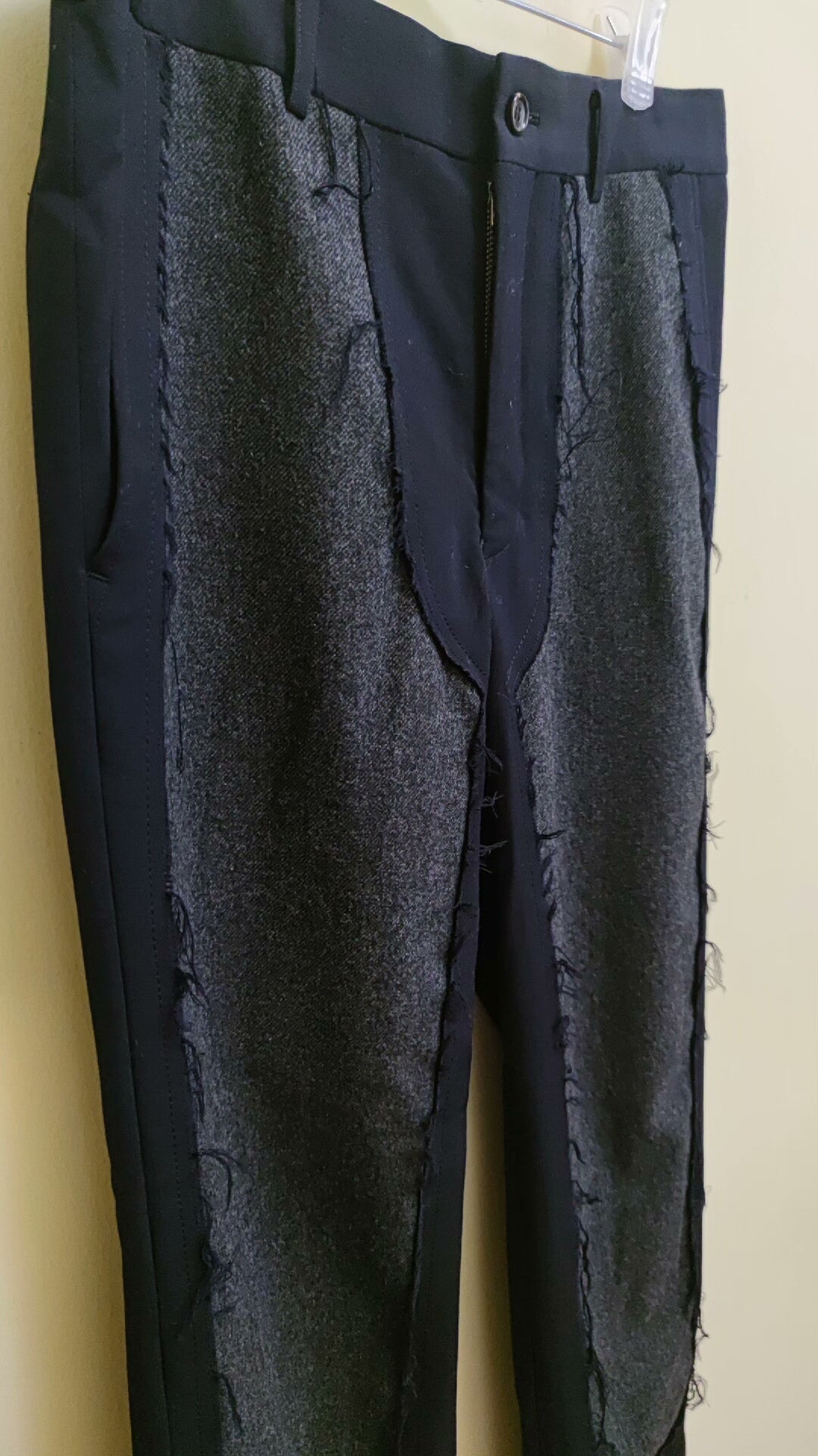 Deconstructed Black Casual Trousers