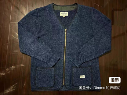 Neighborhood Indigo Knit Zip Cardigan