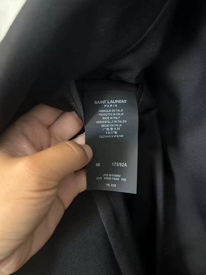 Saint Laurent Silver Button Blazer