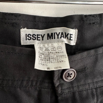 issey miyake rare zip-up black pants