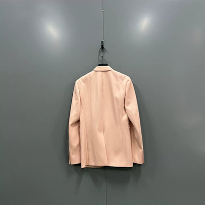 Saint Laurent Pink Lapel Casual Blazer