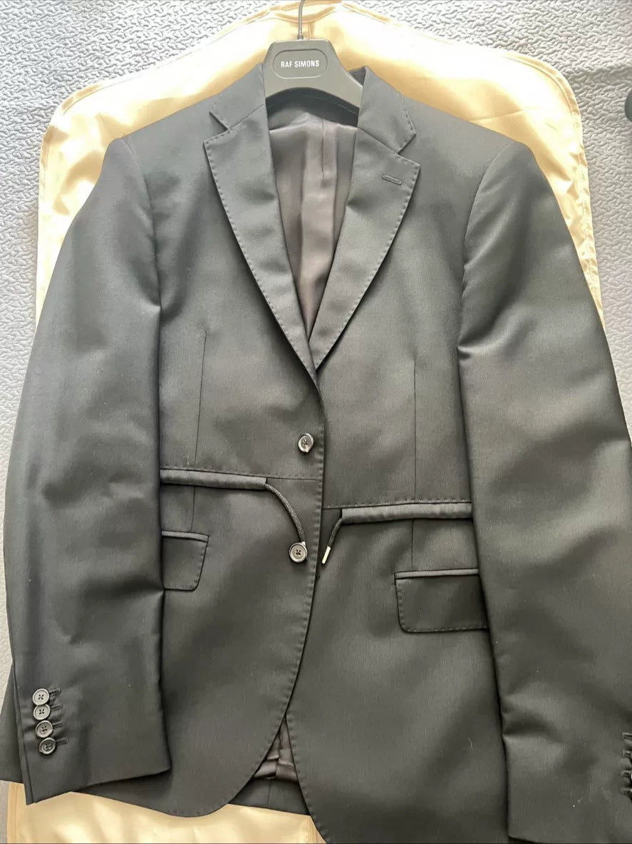 raf simons drawstring suit size 50