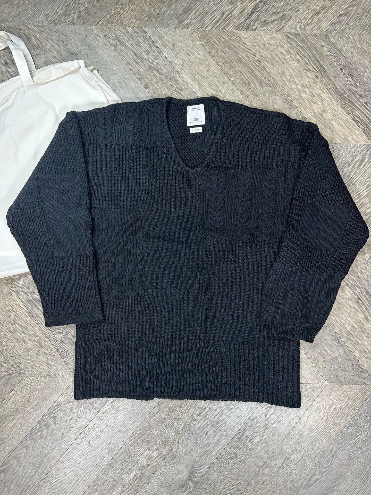 visvim highland v-neck wool sweater