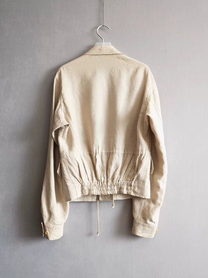 Yohji Yamamoto wrinkled jacket with adjustable design