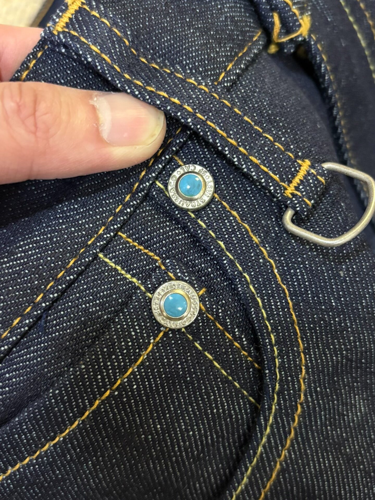 levis fenom turquoise denim pants