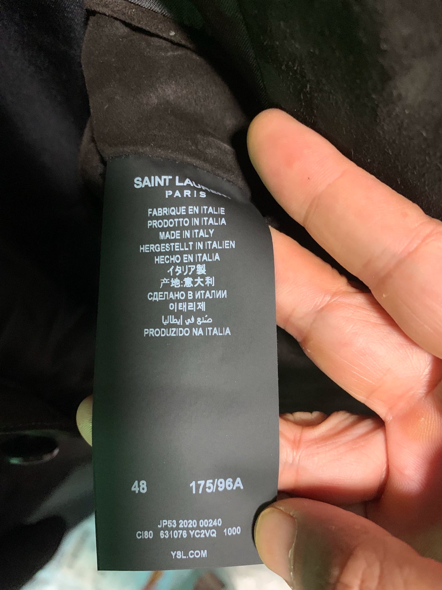 saint laurent suede blazer size 48