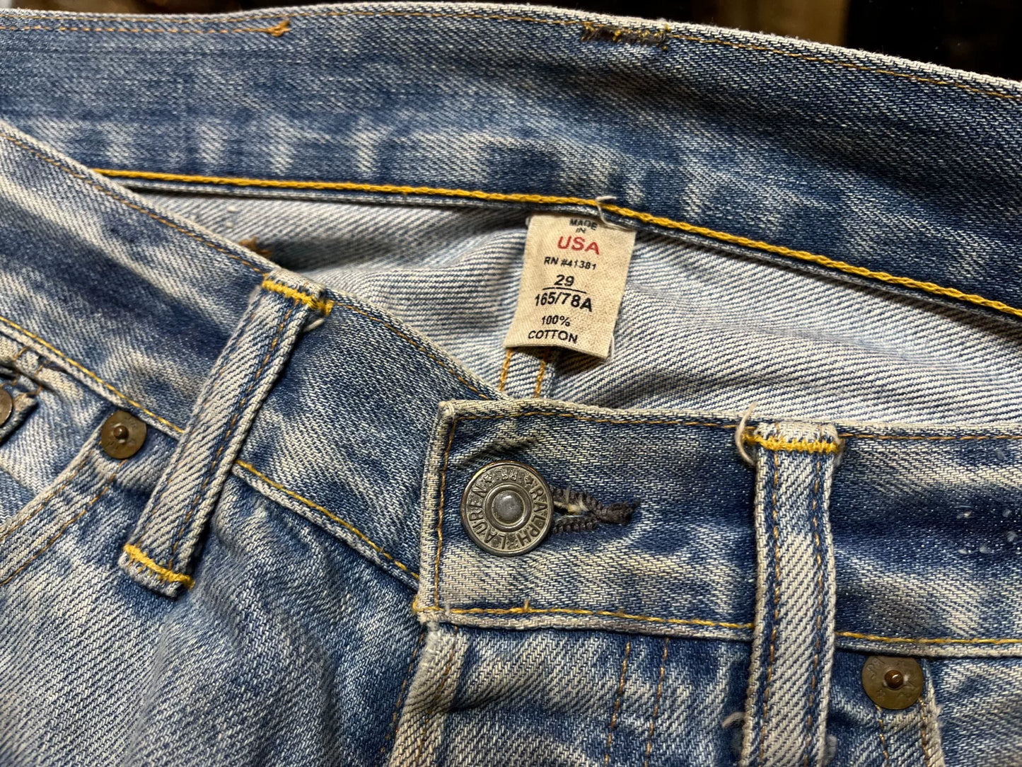 vintage distressed denim jeans by RRL