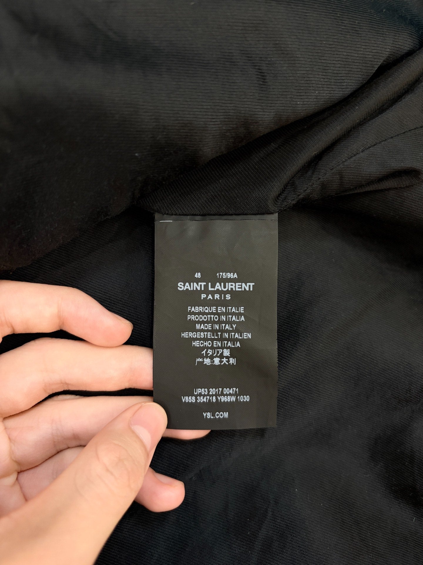Saint Laurent Gray Varsity Jacket