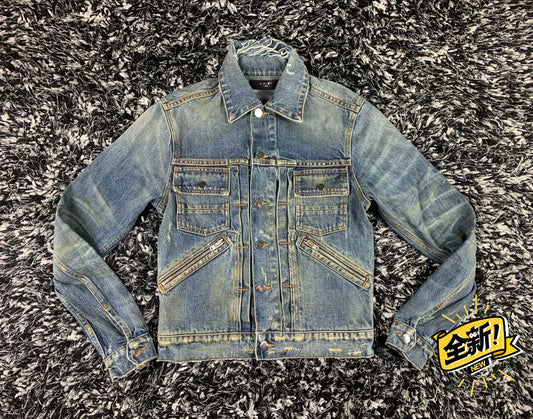 amiri vintage denim jacket with tags