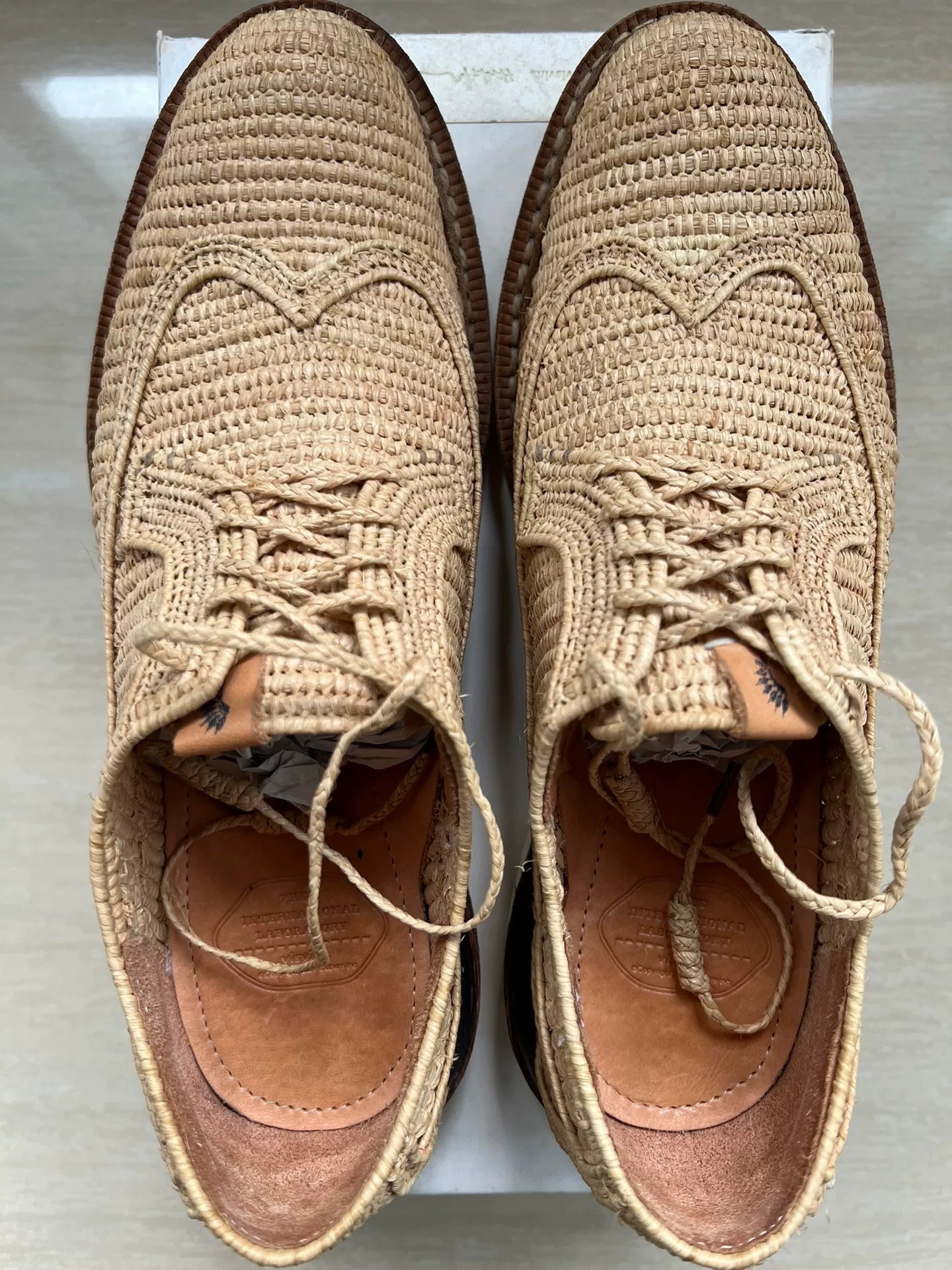visvim patrician raffia shoe