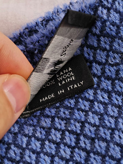Zegna Wool Scarf in Blue Tones