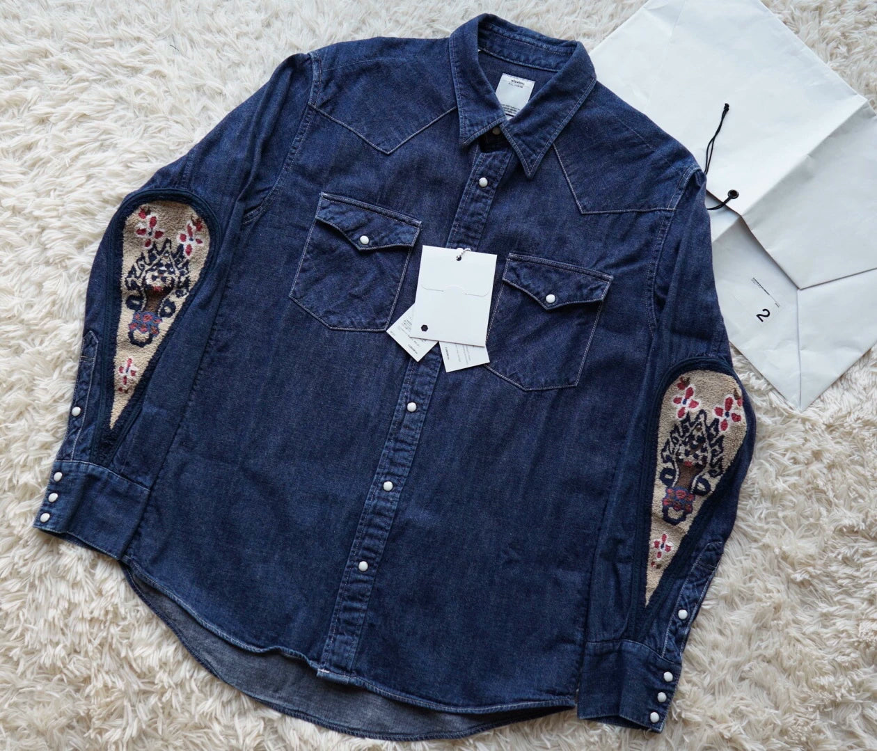 visvim Albacore One Wash Embroidery Denim Shirt