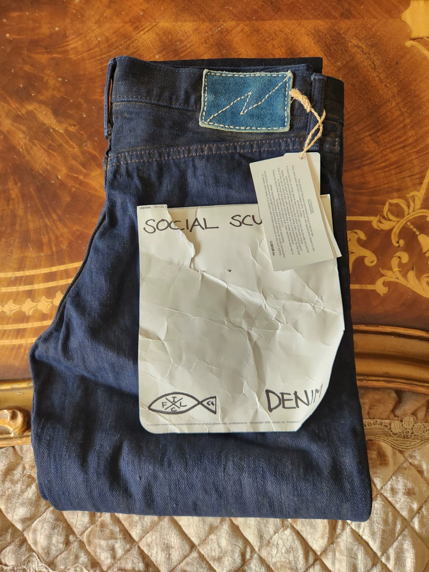 VISVIM Social Sculpture Raw Mud Jeans