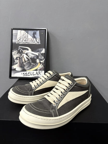 Rick Owens Drkshdw Gray Low-Top Sneakers