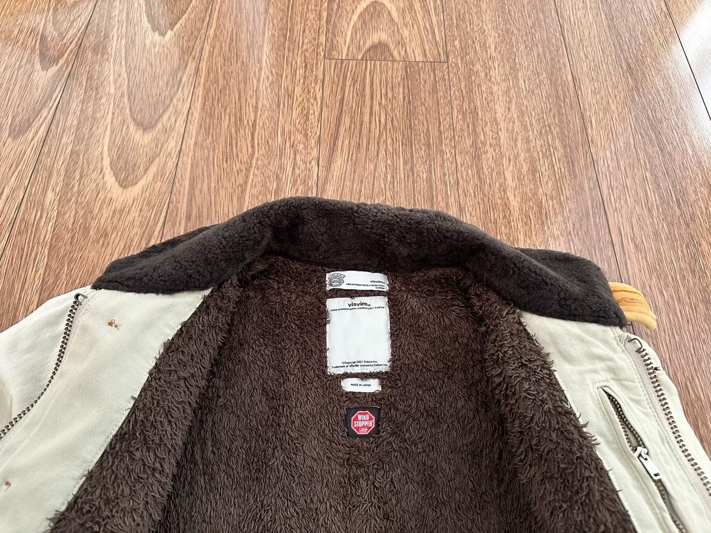 visvim deckhand jacket with sheep wool collar
