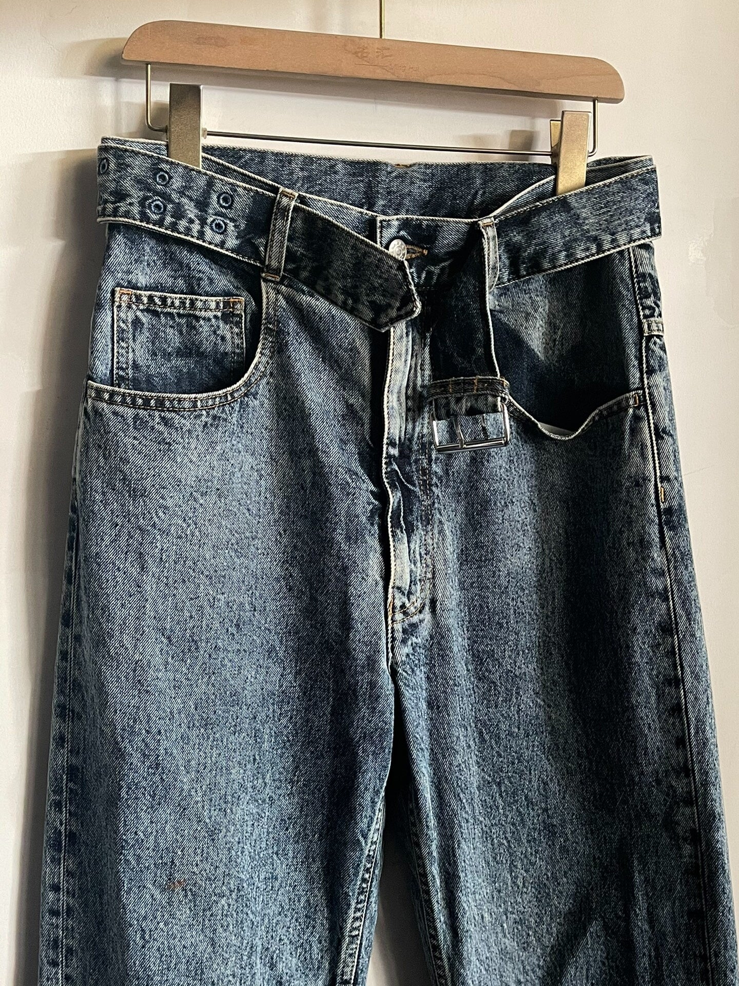 Maison Margiela Indigo Waistbelt Denim Pants