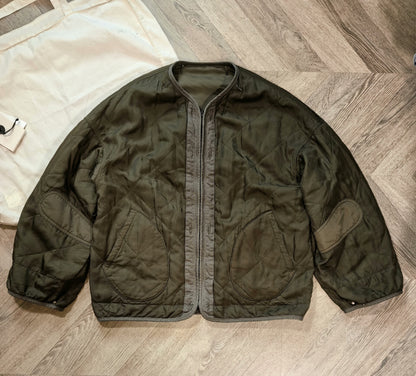 visvim double-sided jacket in olive green