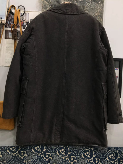 visvim winfield shearling coat in black