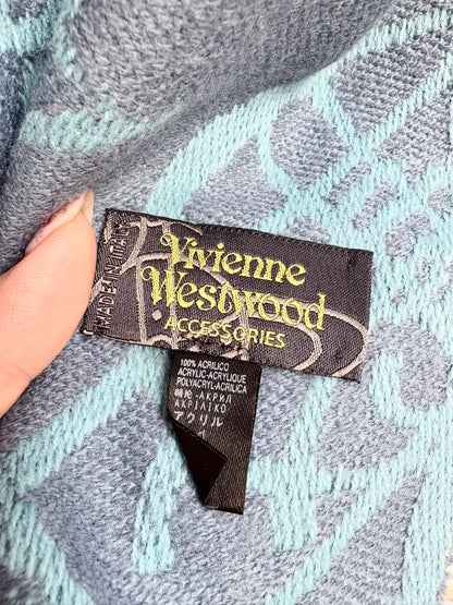 Vivienne Westwood Vintage Blue Print Scarf