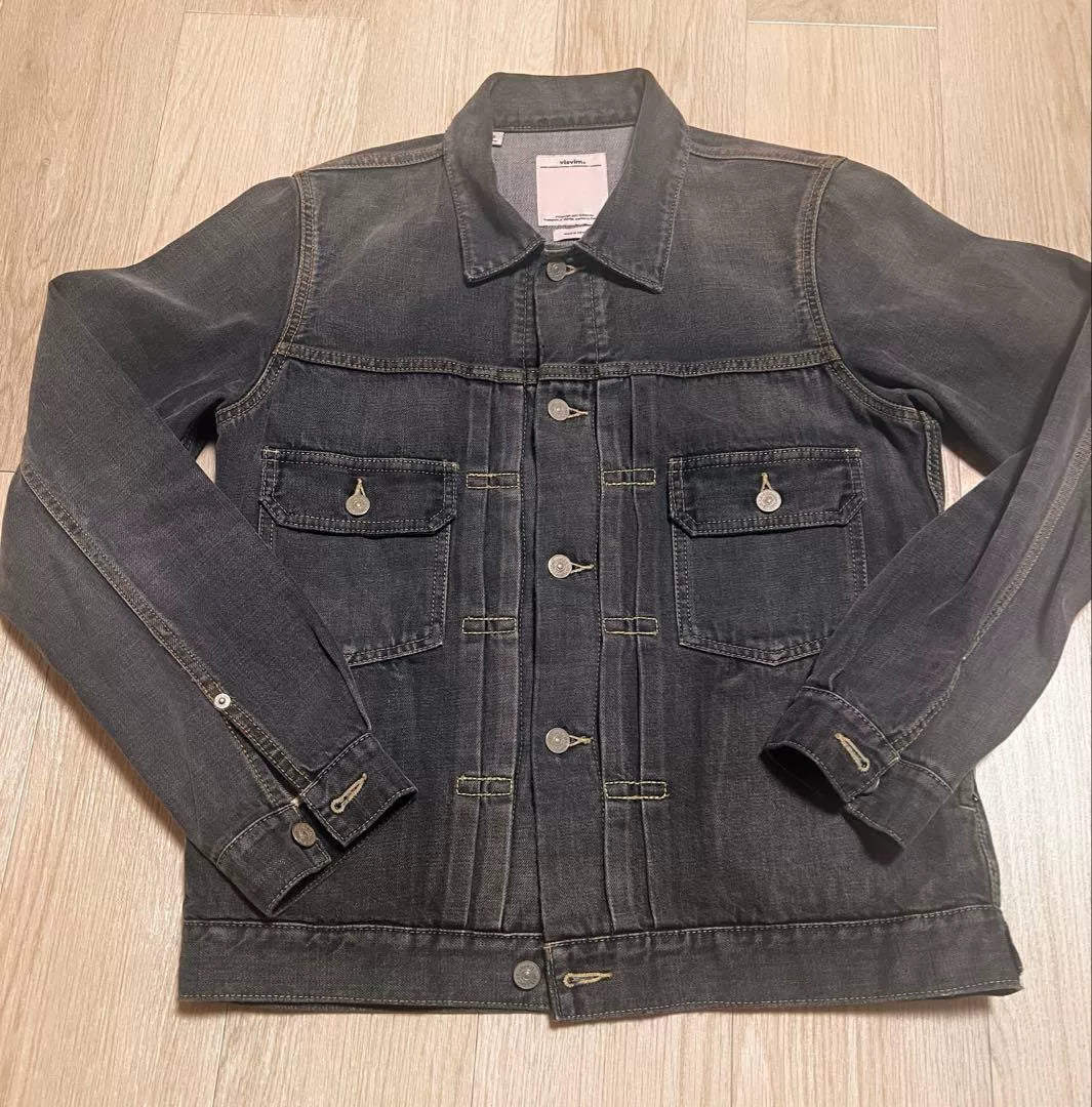 VISVIM Black Gray Classic Denim Jacket