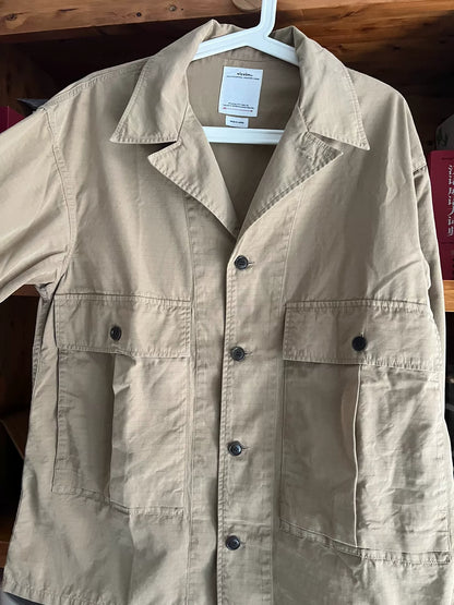 visvim domaine shirt with badges khaki