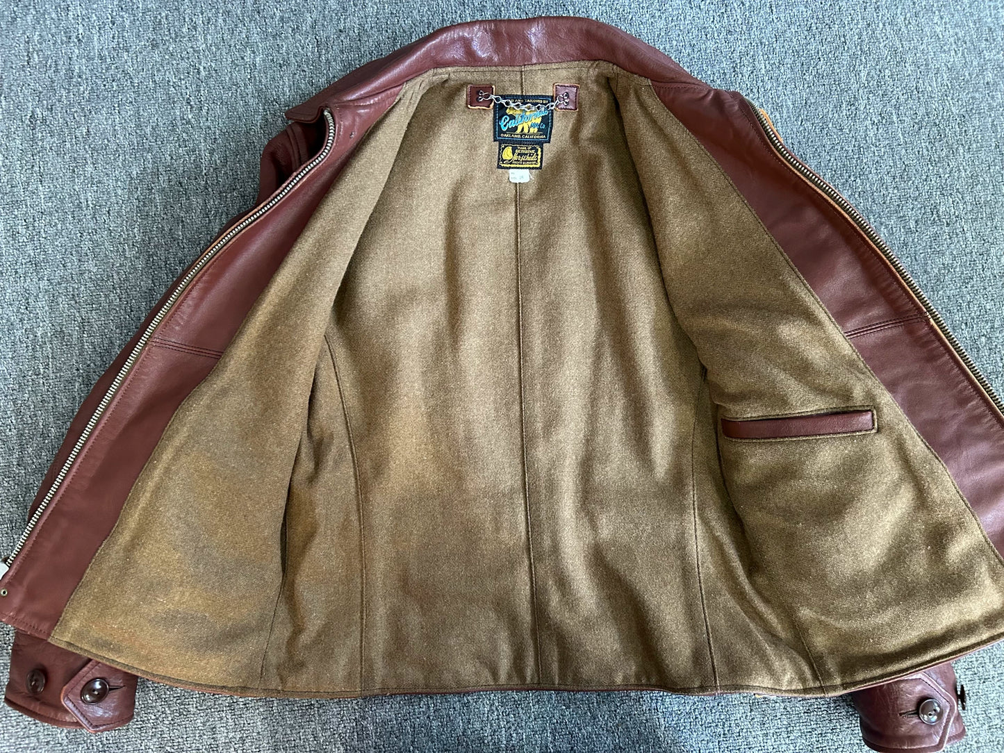 rainbow country leather jacket with artwork