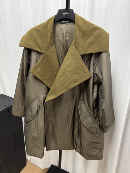 issey miyake oversized windcoat with large collar