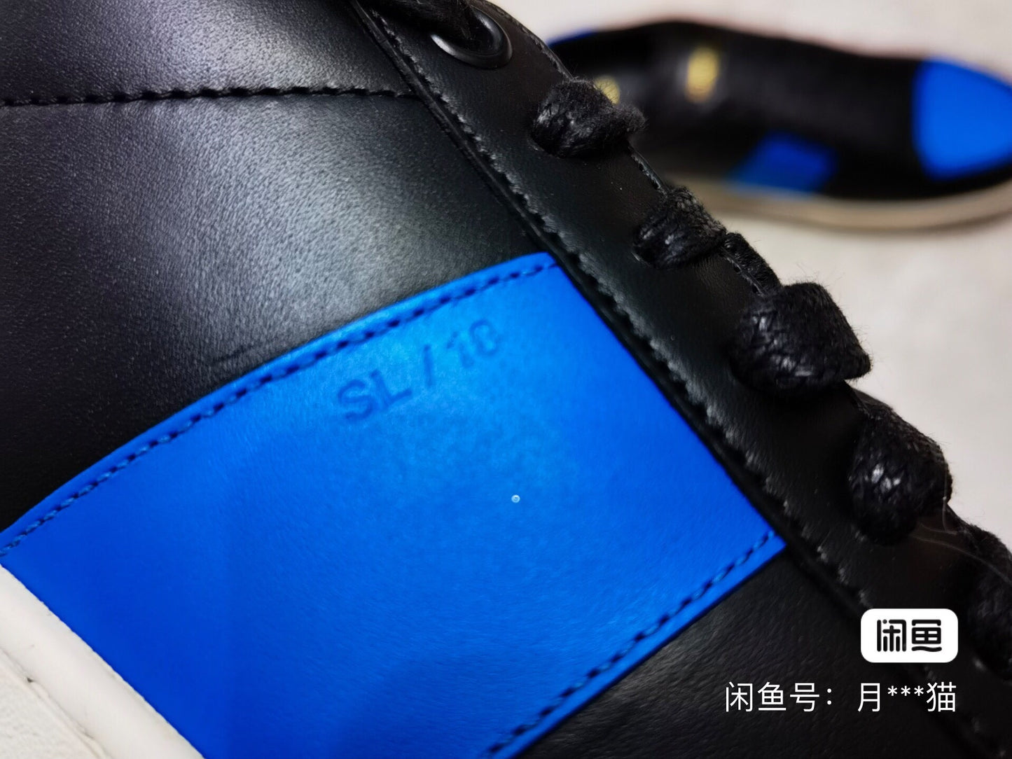 SAINT LAURENT SLP Men's Black Blue Sneakers