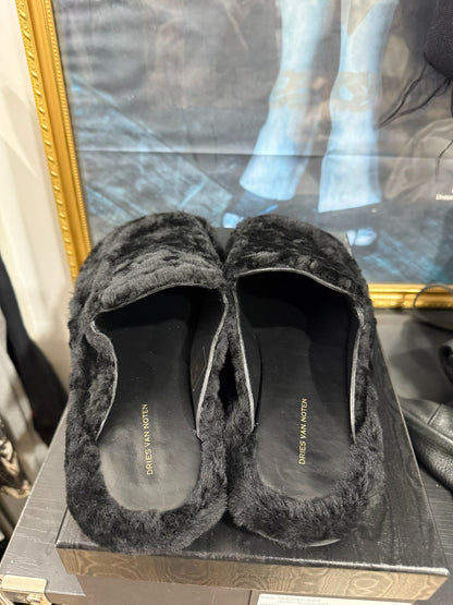 Dries van Noten Loafer Fur Slippers