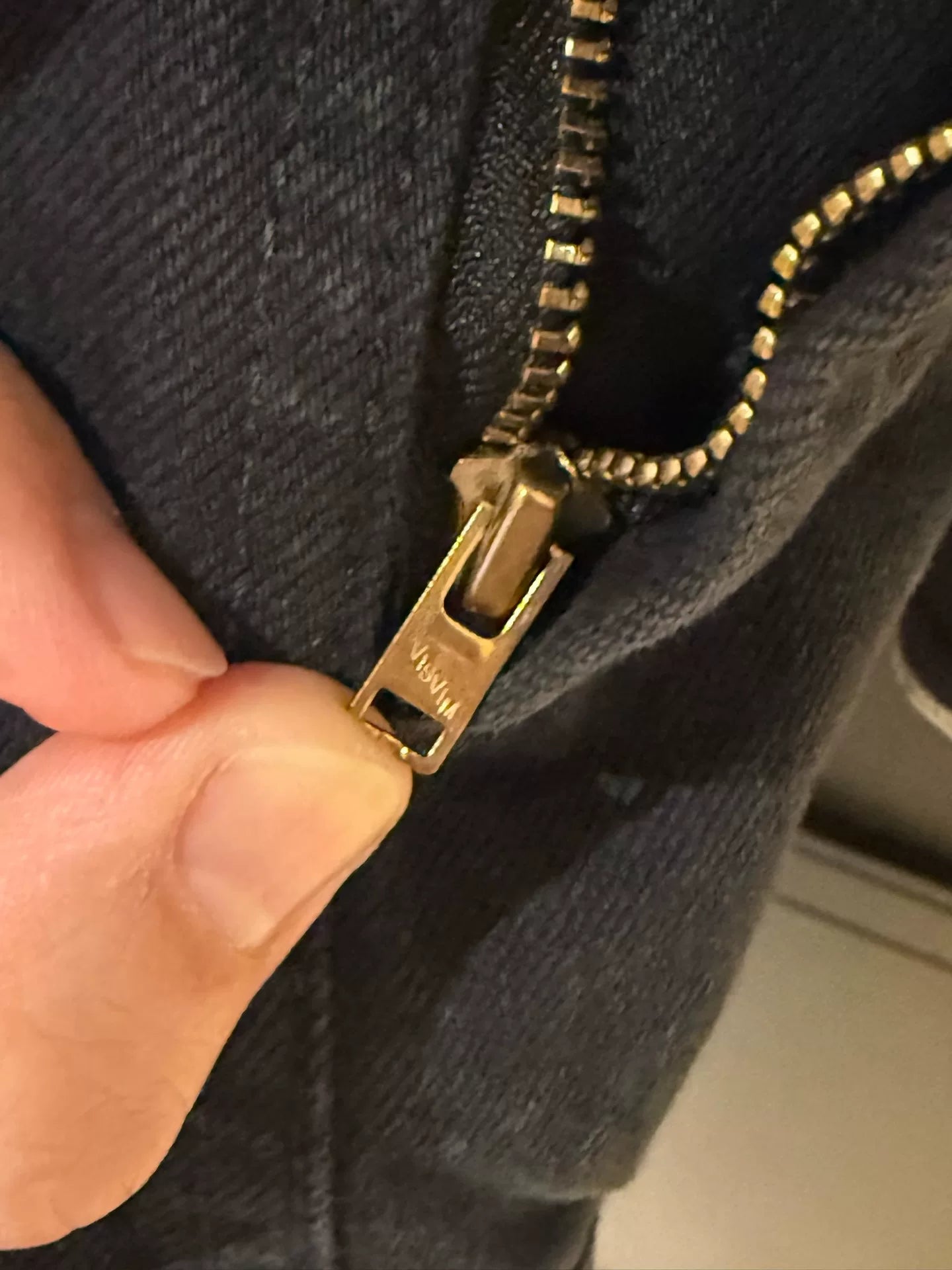 VISVIM 101 Black Damaged Denim Jacket