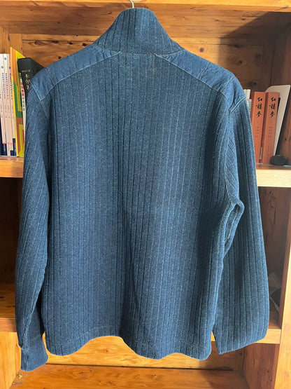vintage blue dyed pullover knit sweatshirt